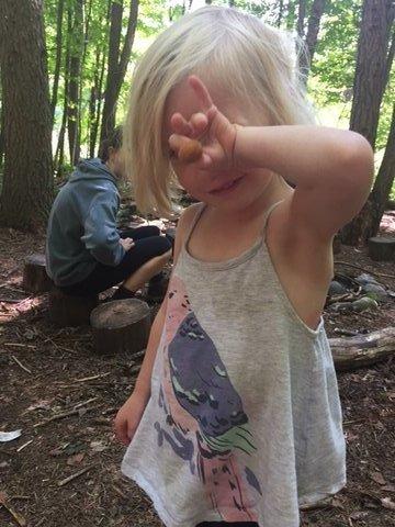 Woods finds Pre-K Camp Woods exploration Pre-K Camp