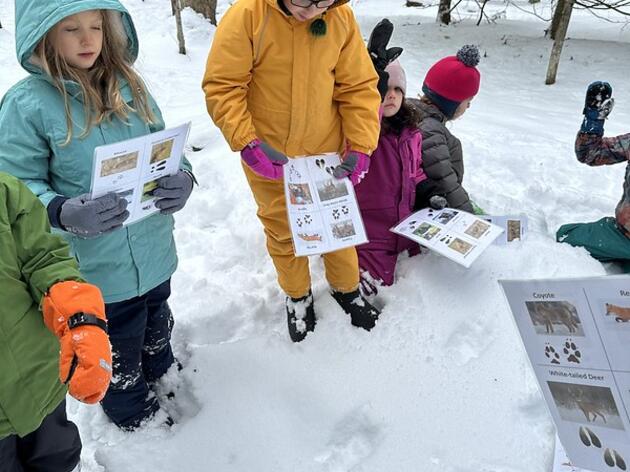 Tracking, Sledding trails, and smiles! 