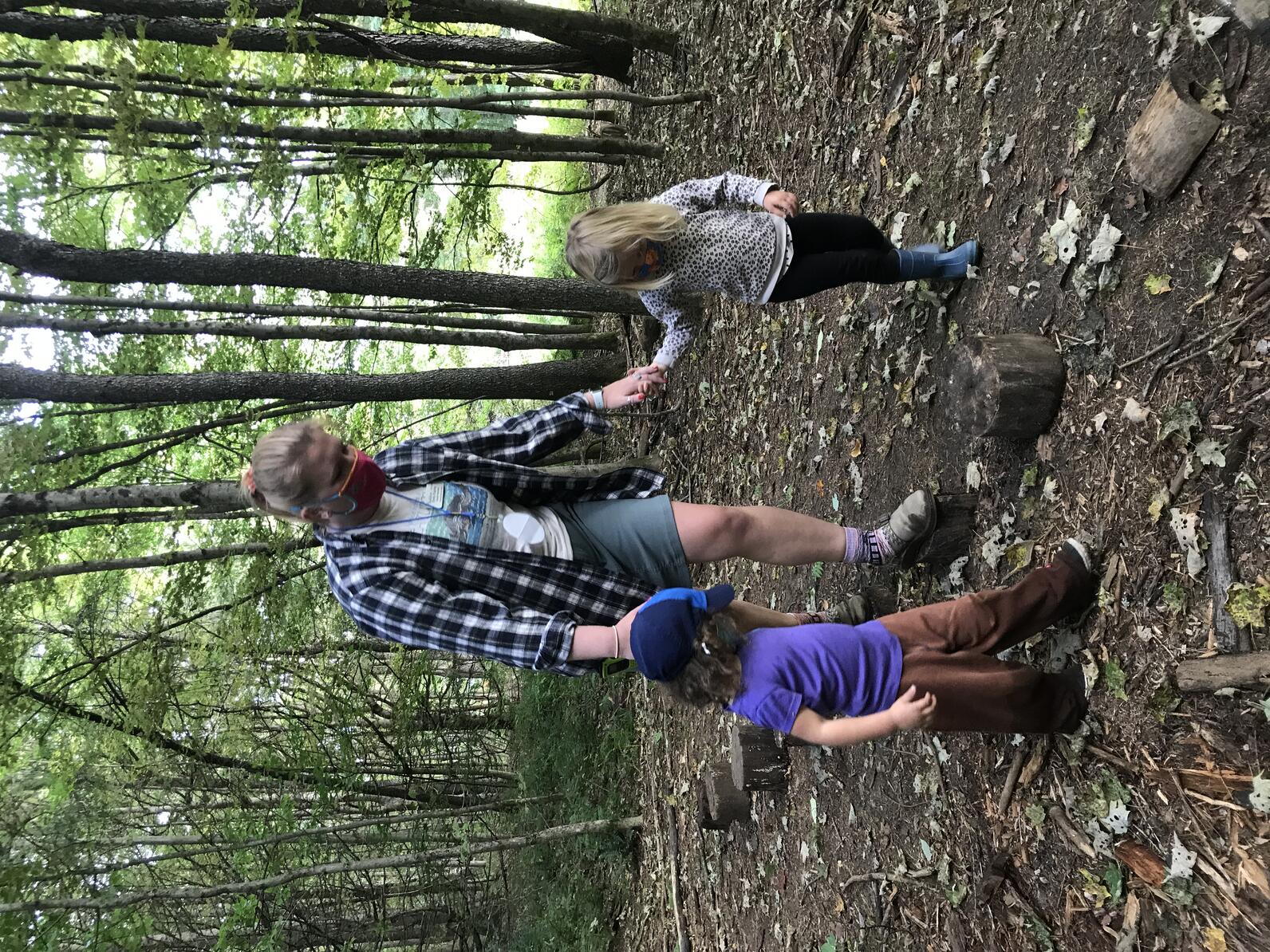 Walking the obstacle course at Forest Camp