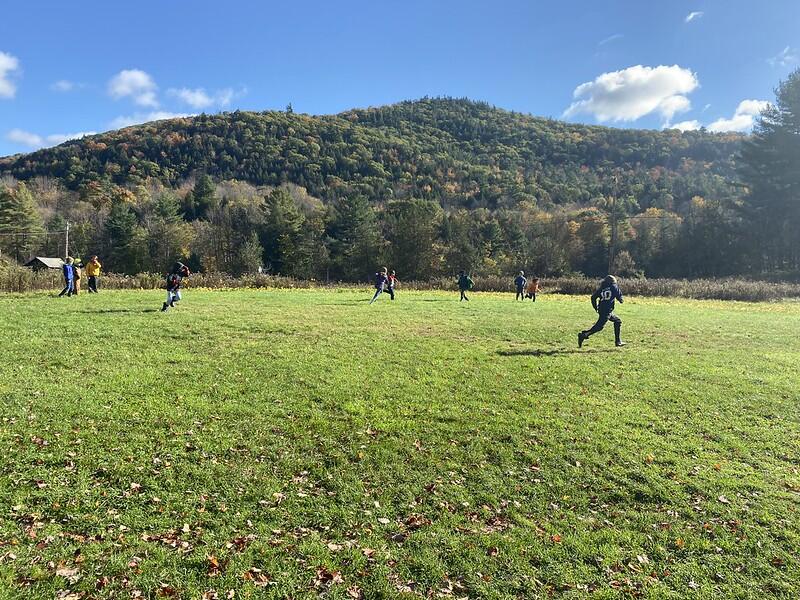 students running in the field