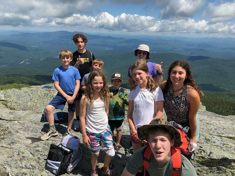 Camp group on camels hump