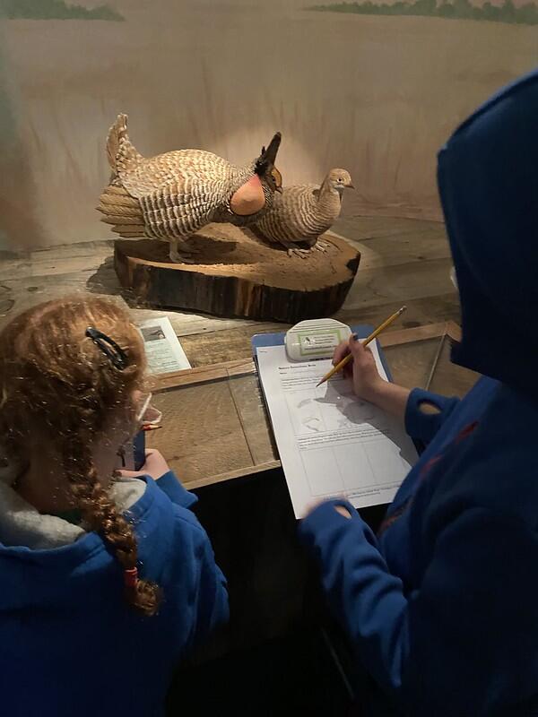 students drawing