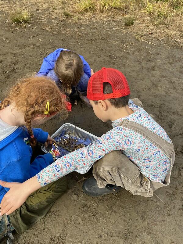 students lighting their fire