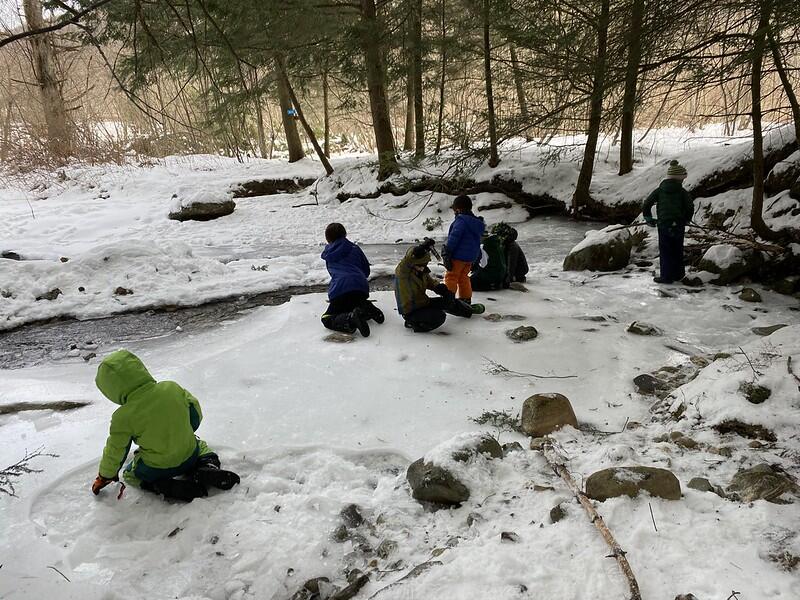 Students enjoying Brook Ice