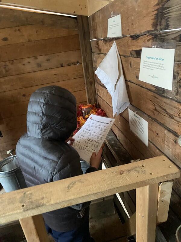 student with sugaring scavenger hunt