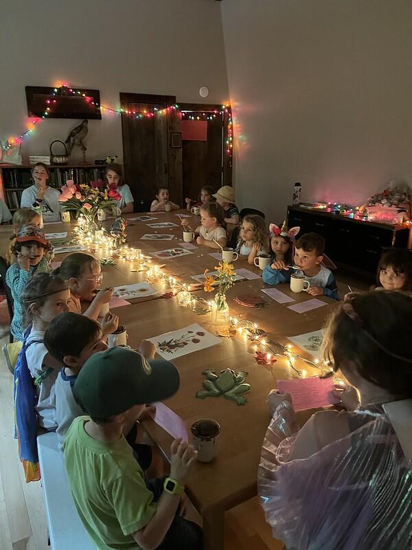 campers attending a fairy tea party