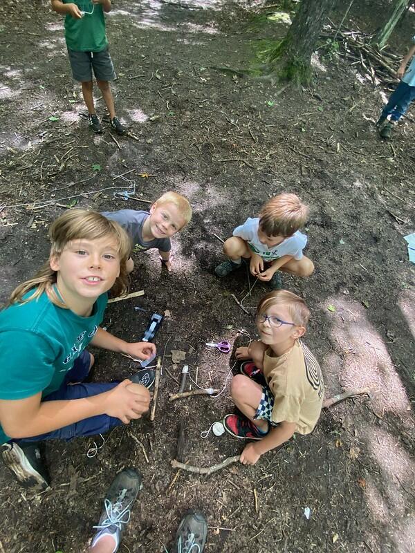 Campers in the woods