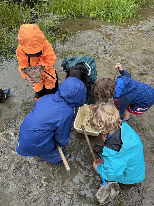 Students at beaver Pond