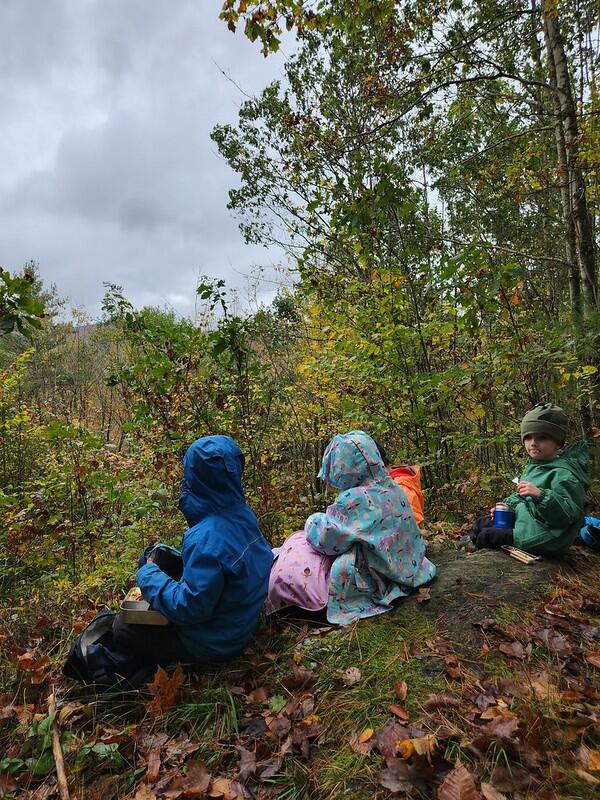 Students enjoying lunch