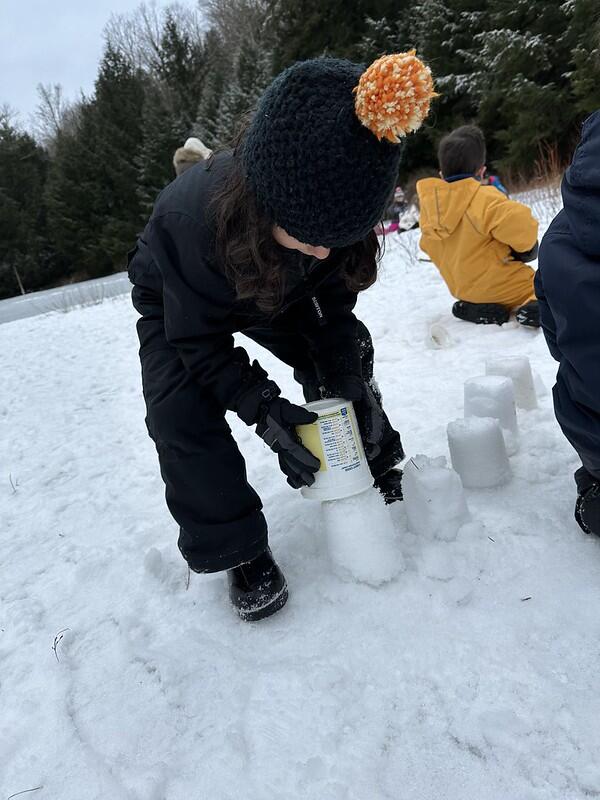 snow castle building