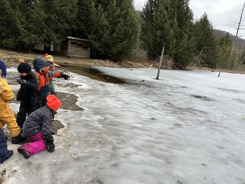 Students at beaver Pond