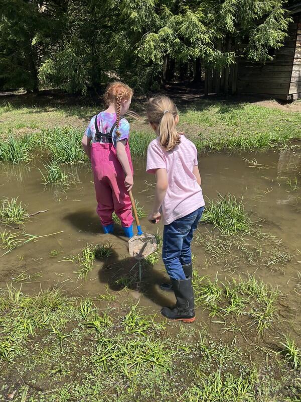 Students at beaver Pond