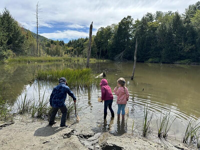 Students at beaver Pond