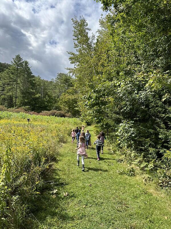 students walking