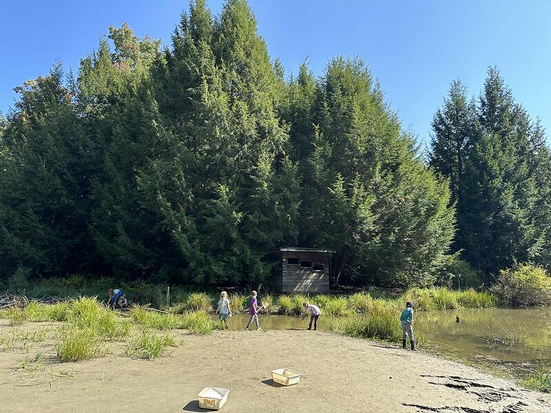 Students at beaver Pond