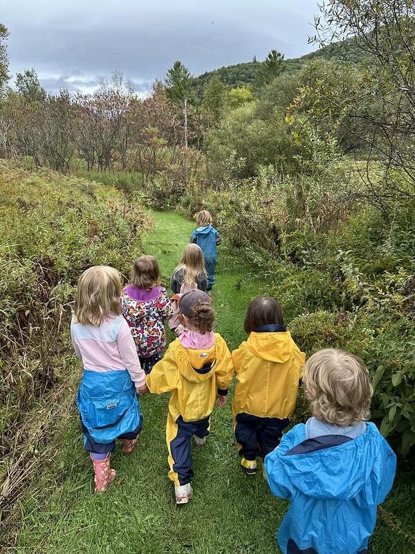 students at peeper pond