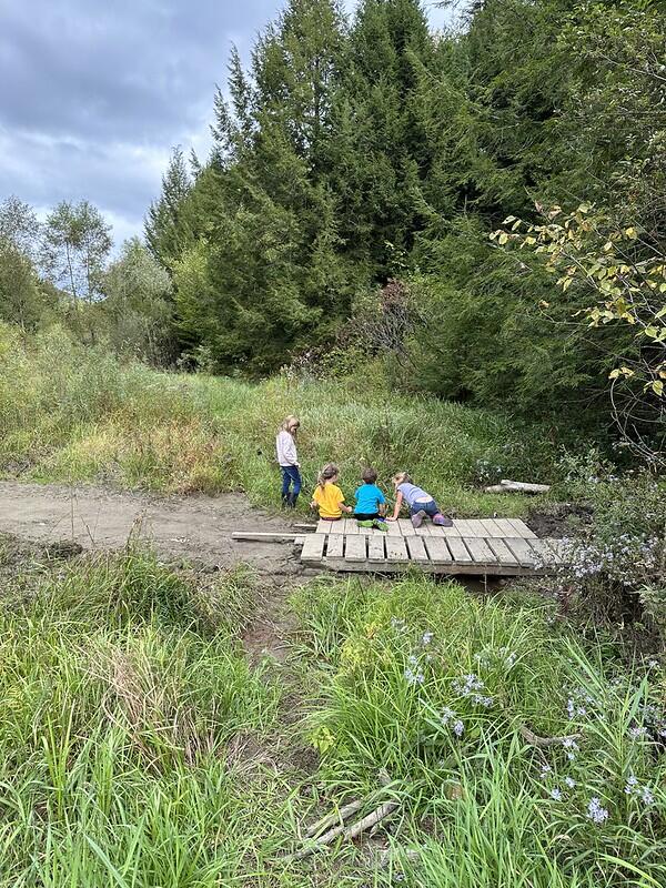 Students at beaver Pond