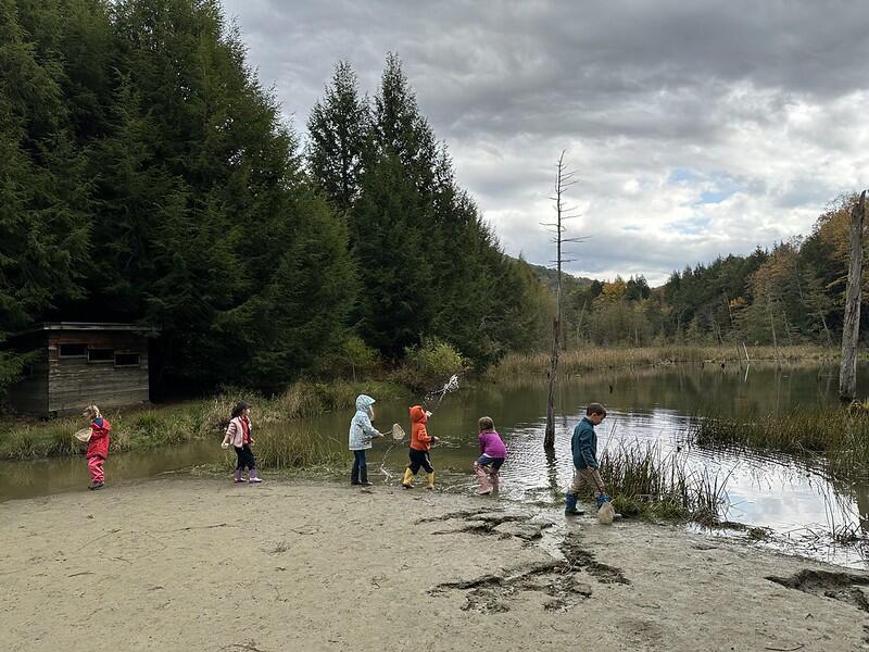 Students at beaver Pond