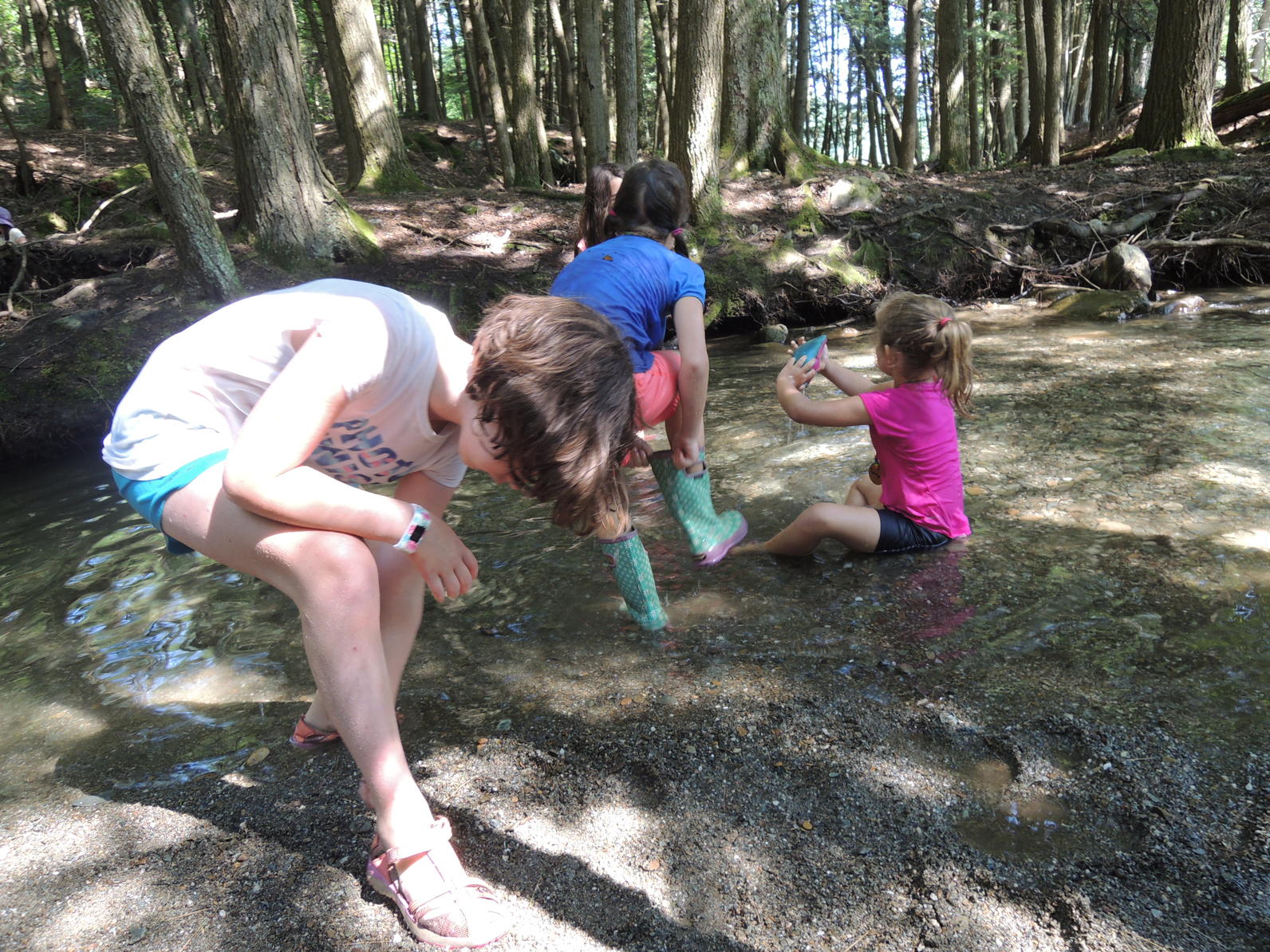 cooling down at camp 