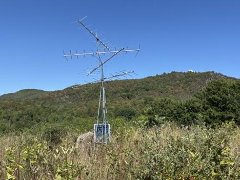 The Motus Tower at the Helen W. Buckner Preserve in West Haven, VT 