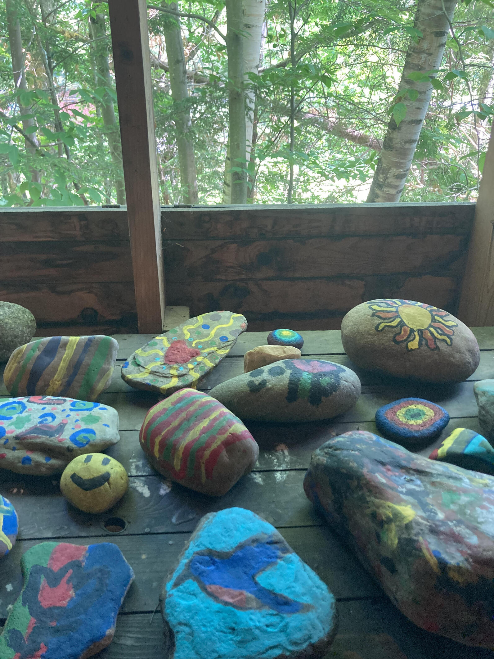 Painted rocks for the garden.