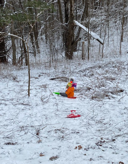 Spring sledding