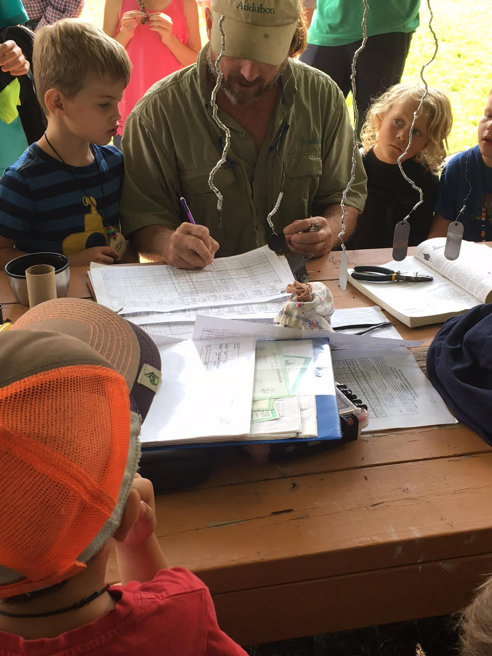 watching birding at pre-k camp