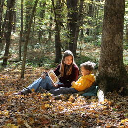 Evelyn holding a Lake Trout