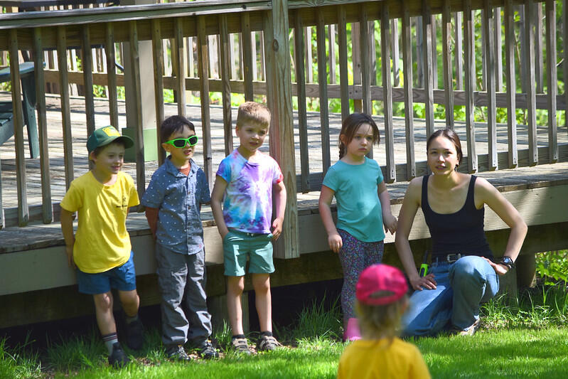 sarah with students